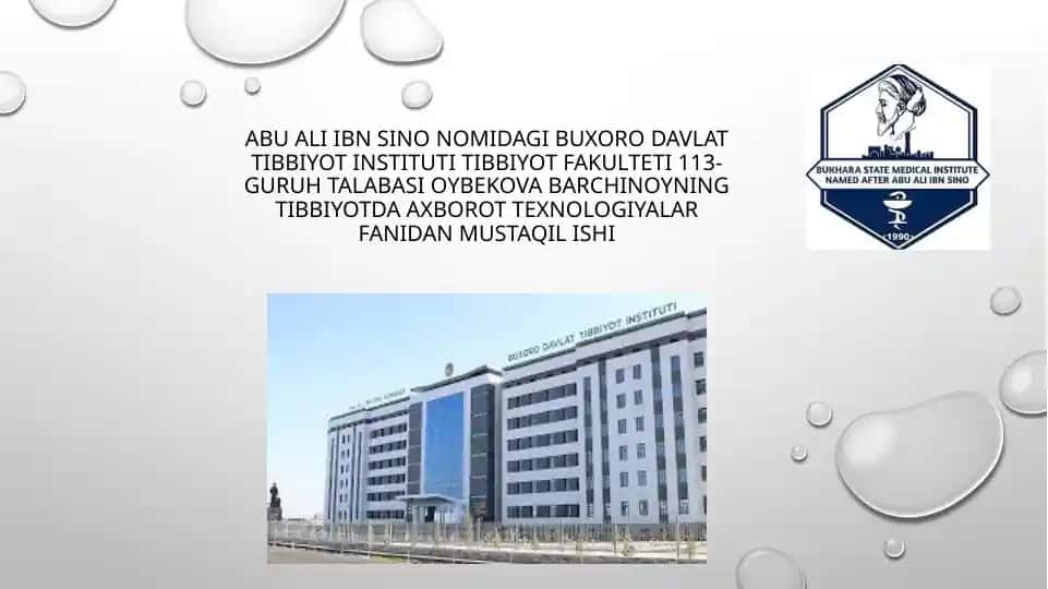 Tibbiyotda Elektron Va Masofaviy O‘qitish