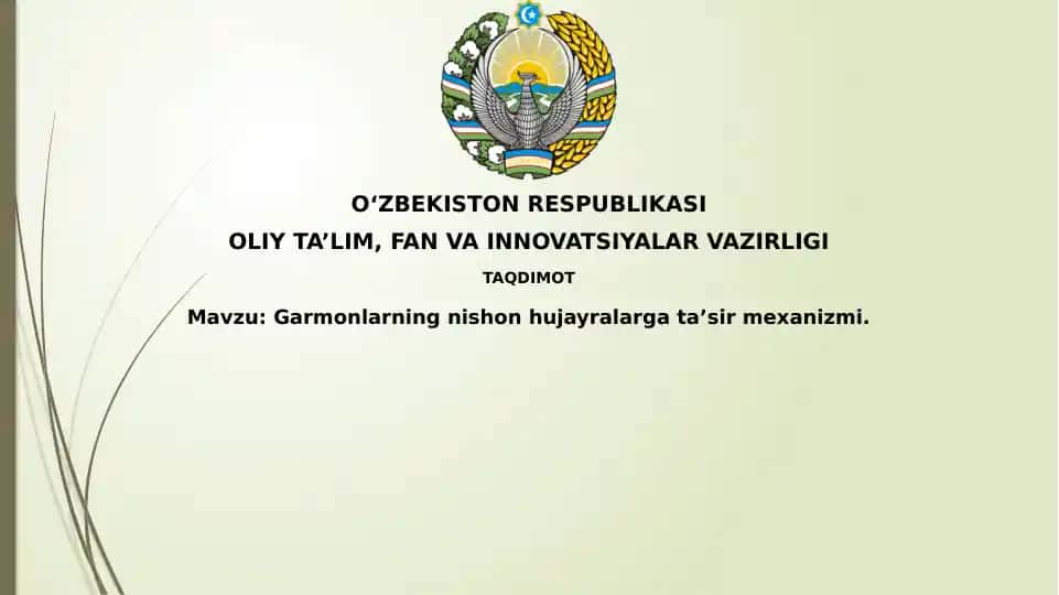 Garmonlar va nishon hujayralar