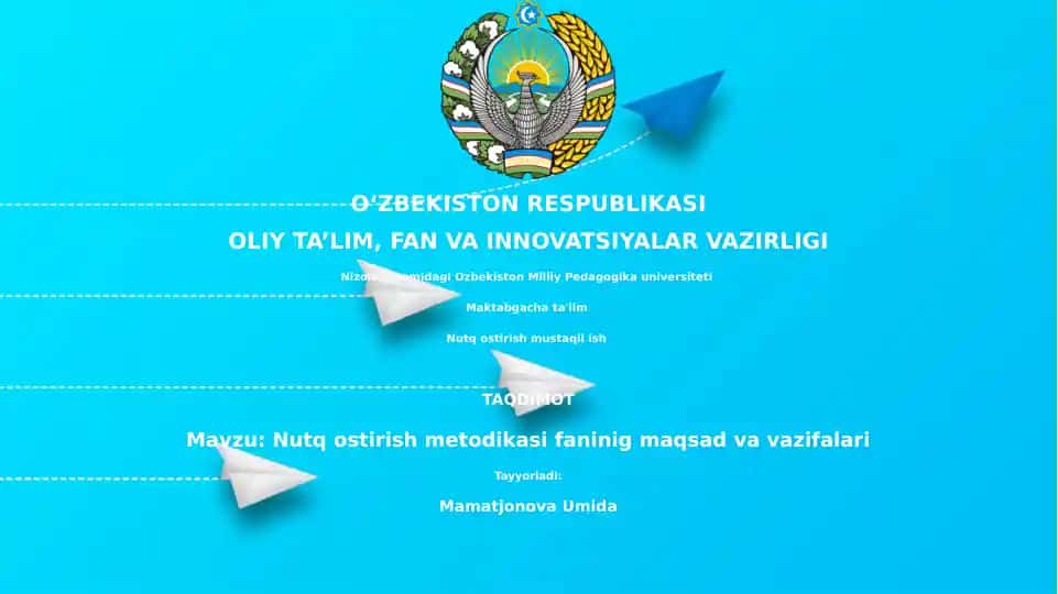 Nutq ostirish metodikasi