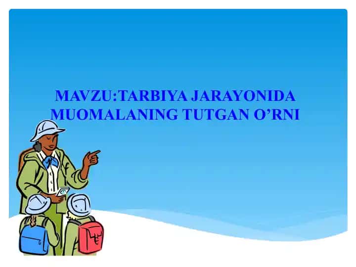 Pedagogik muomala jarayonida muomalaning tutgan o'rni