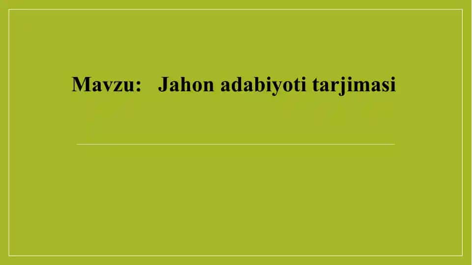 Jahonadabiyotitarjimasi