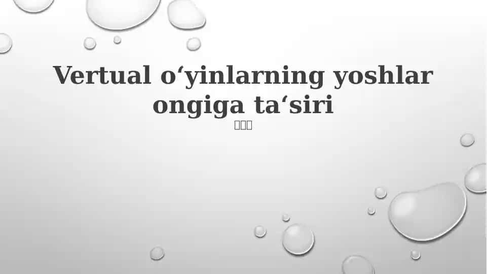 Vertual o‘yinlarning yoshlar ongiga ta‘siri