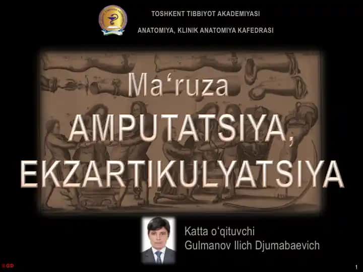 Amputatsiya va Ekzartikulyatsiya