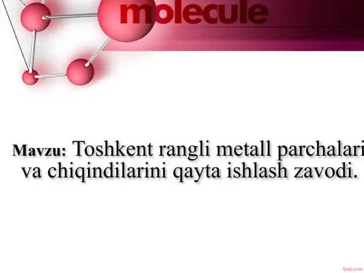 Toshkent rangli metall parchalari va chiqindilarini qayta ishlash zavodi