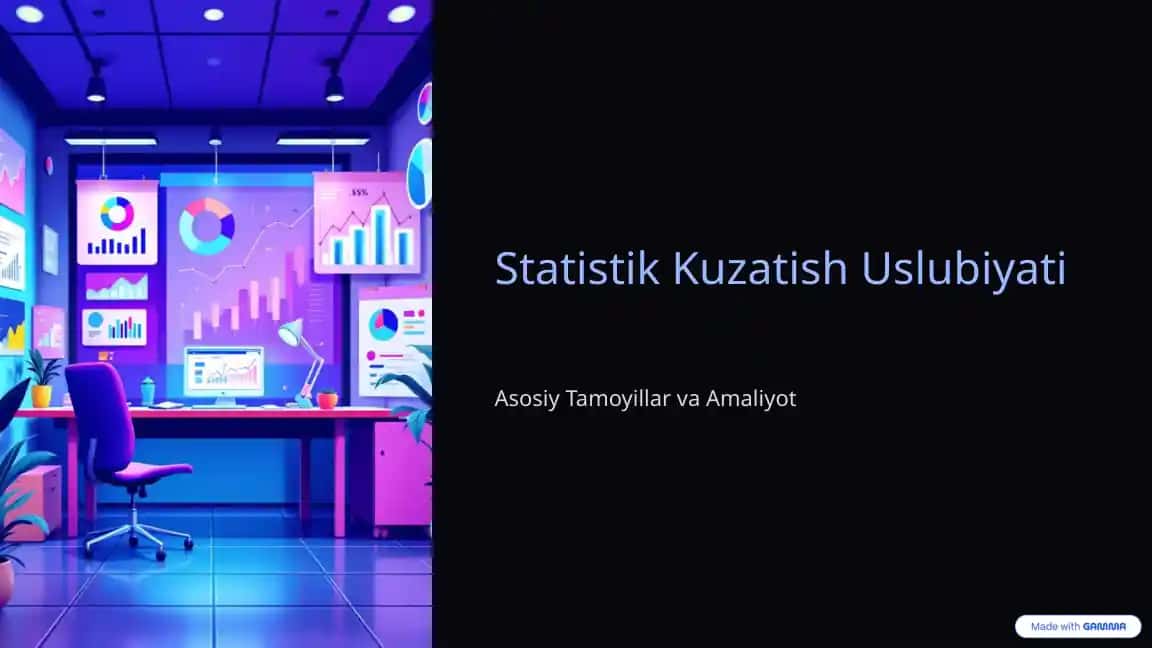 Statistik Kuzatish Uslubiyati