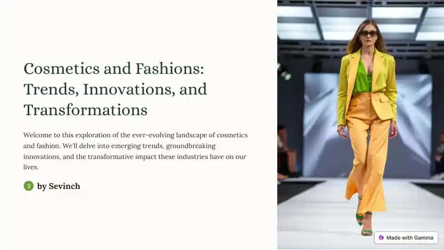 Cosmetics and Fashions
