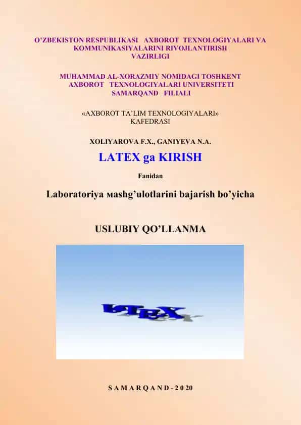 Latex ga kirish uchun uslubiy qo'llanma