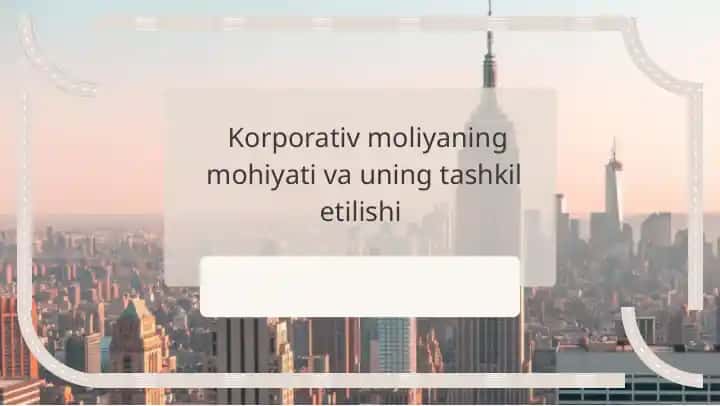 Korporativ moliya