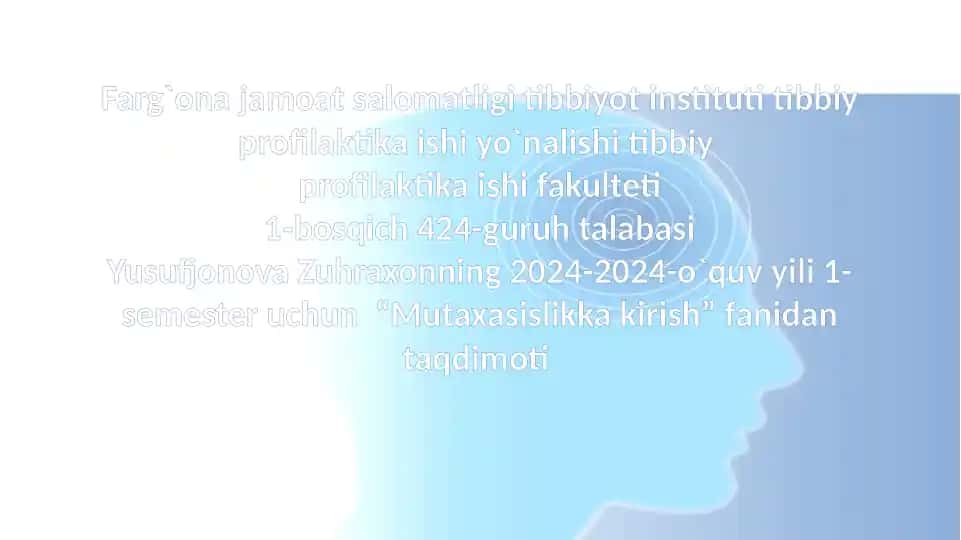 "Gigiyenik me'yor va reqlamentlar haqida tushuncha"