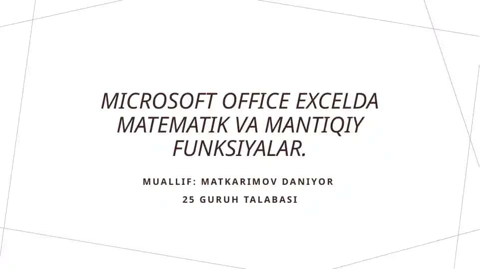 Microsoft Office Excel