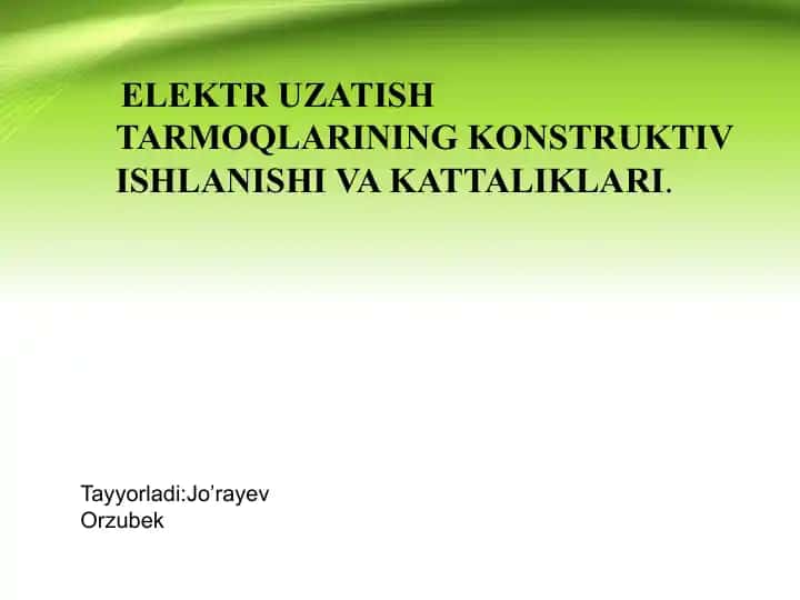 Havо elektr uzatish tarmоqlari