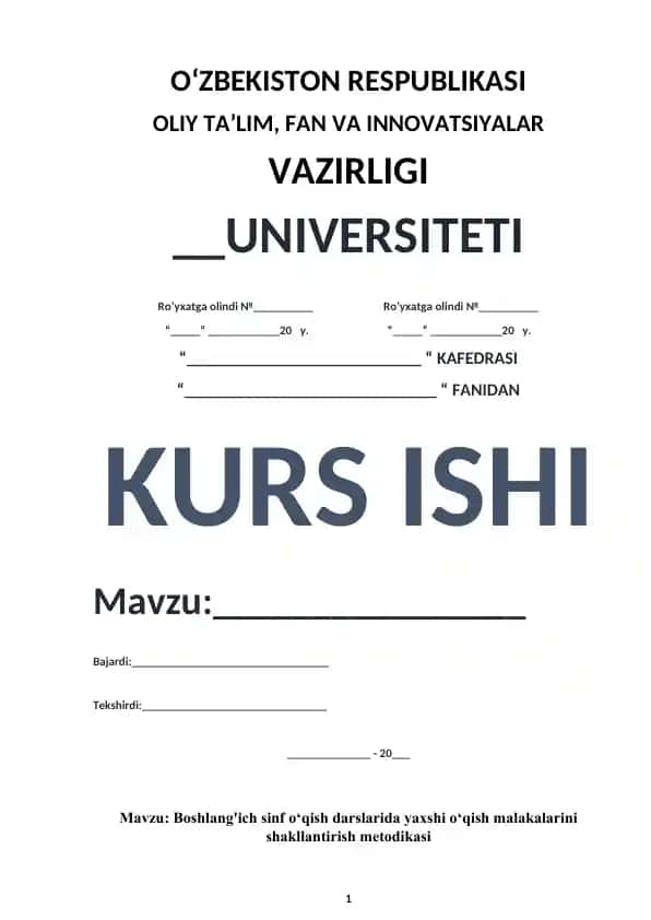 Boshlang'ich sinf o‘qish darslarida yaxshi o‘qish malakalarini shakllantirish metodikasi