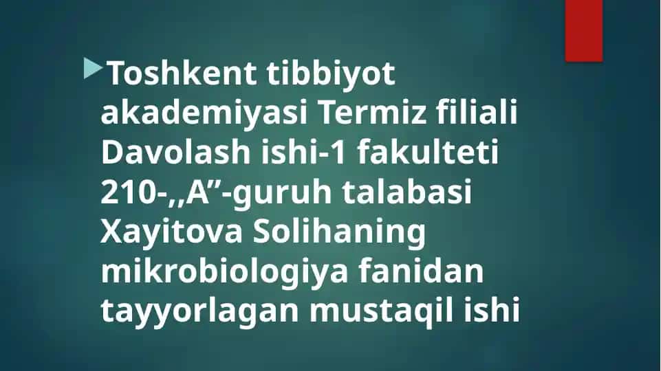 Zamburug’li kasalliklar (mikozlar)
