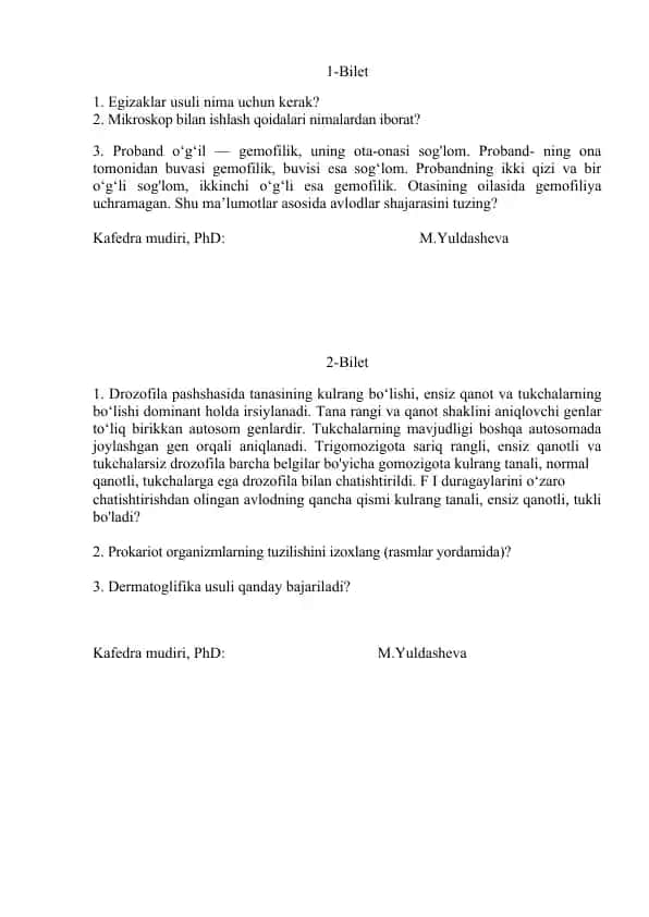 Drozofila genetikasi
