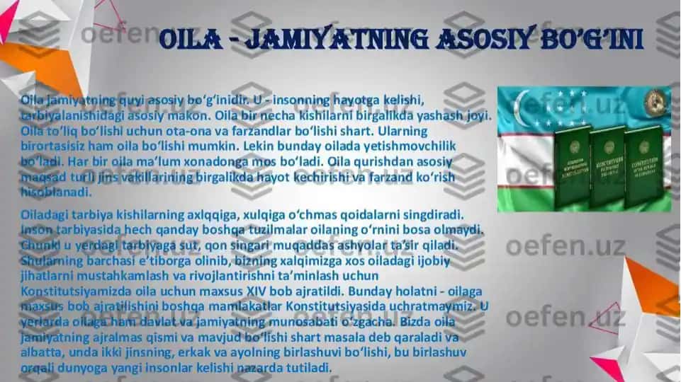 Jamiyatning asosiy bo‘g‘ini