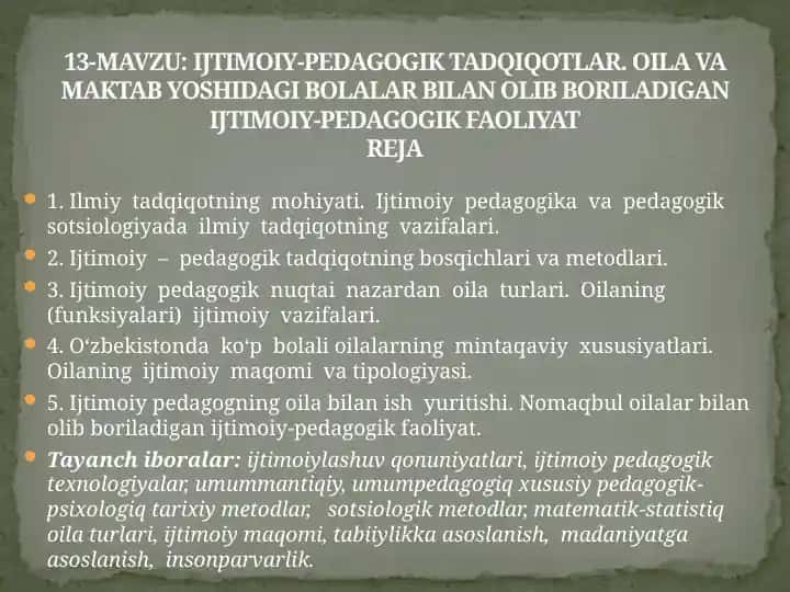 Ilmiy tadqiqotning mohiyati. Ijtimoiy pedagogika va pedagogik sotsiologiyada ilmiy tadqiqotning vazifalari.