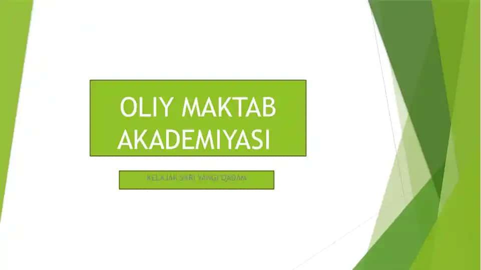 Oliy Maktab Akademiyasi Videodarslar to‘plami