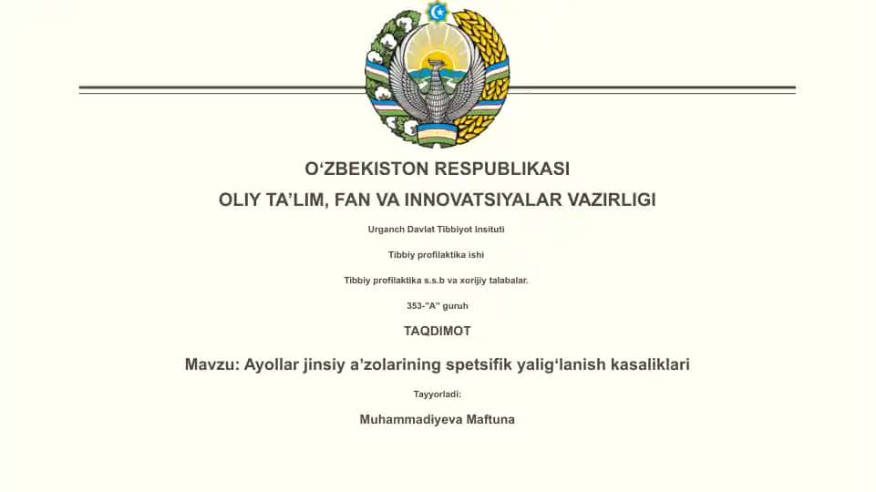 Tibbiy profilaktika ishi