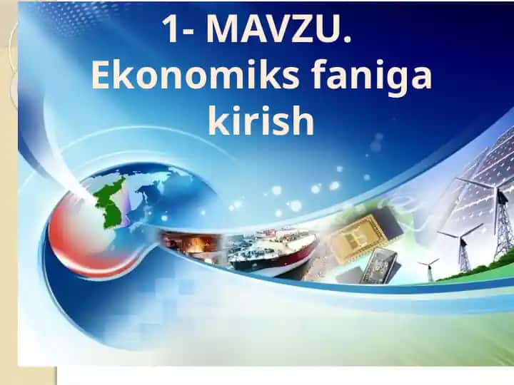 Ekonomik sfaniga kirish