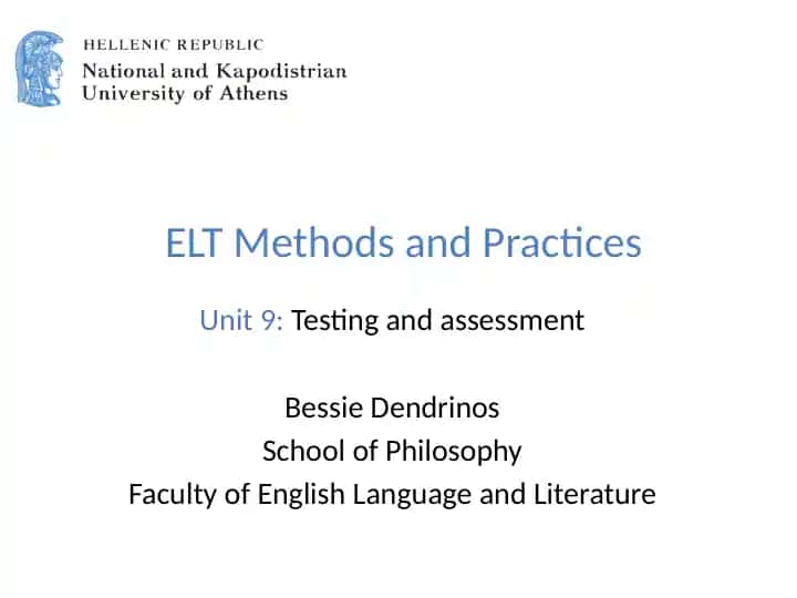 ELT Methods and Practices