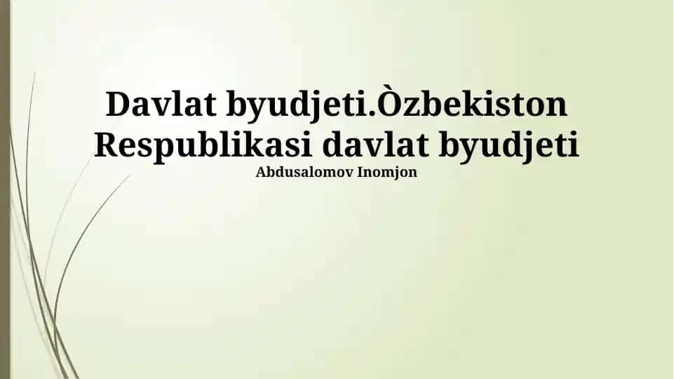 Davlat byudjeti