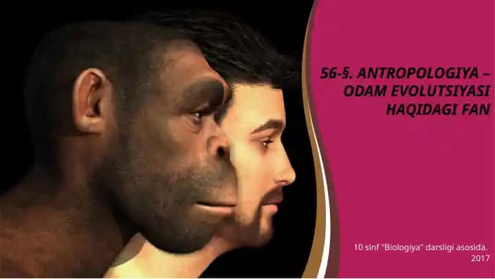 ANTROPOLOGIYA – ODAM EVOLUTSIYASI HAQIDAGI FAN