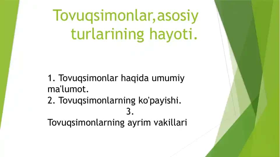 Tovuqsimonlar, asosiy turlarining hayoti