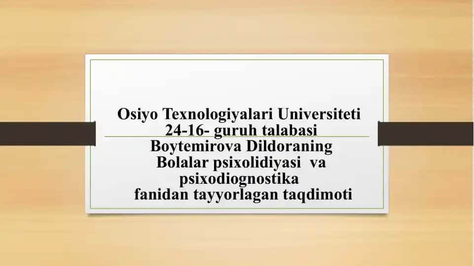 Bolalar psixologiyasi muammolari