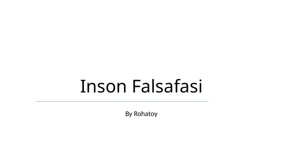 Inson Falsafasi
