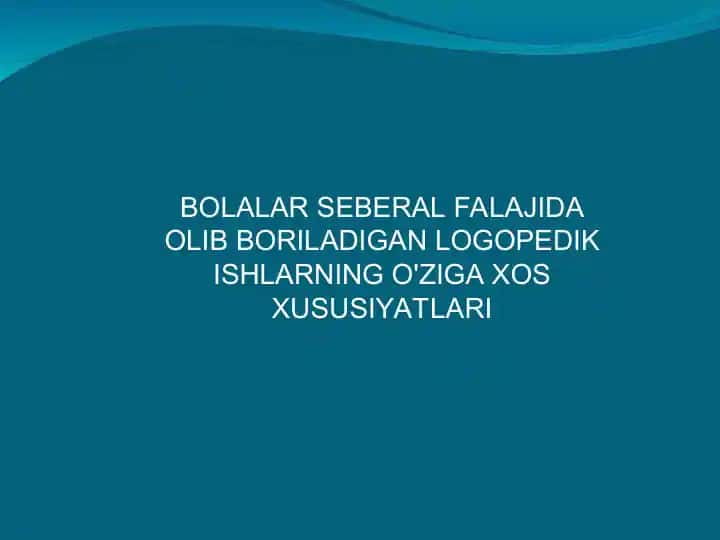 Logopedik ishlar