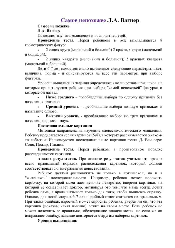 Самое непохожее Л.А. Вагнер