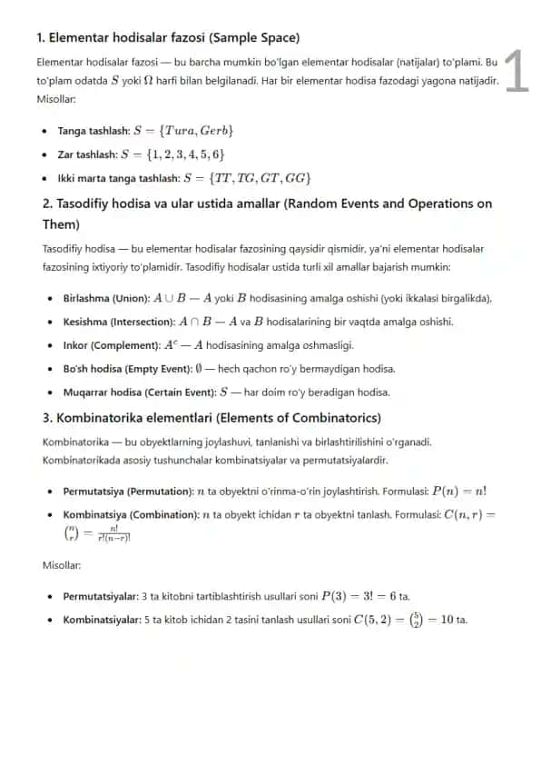 Puasson teoremasi (Poisson's Theorem)