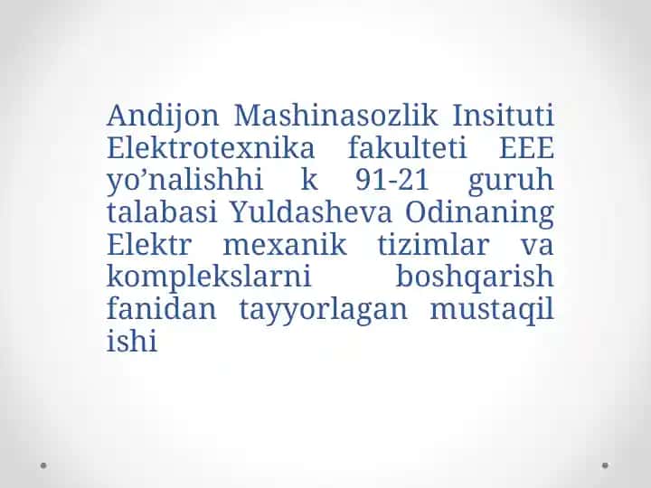 Asinxron motorni ishga tushirish usullari