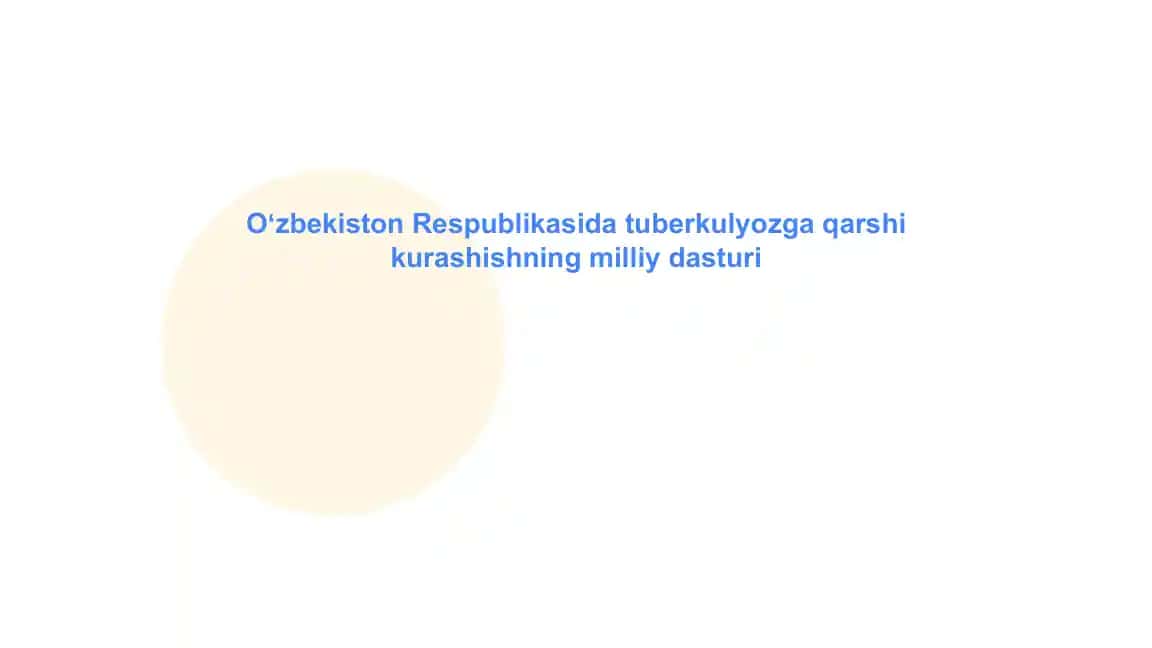 Oʻzbekiston Respublikasida tuberkulyozga qarshi kurashishning milliy dasturi