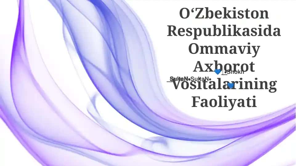 Ommaviy Axborot Vositalarining Faoliyati