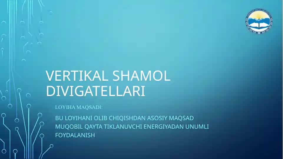 Vertikal shamol generatorlari