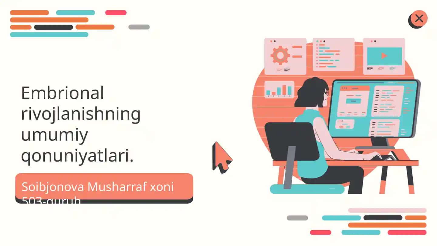 Embrional rivojlanishning umumiy qonuniyatlari