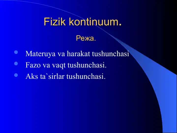 Fizik kontinuum
