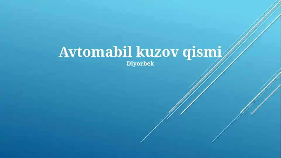 Avtomabil kuzov qismi