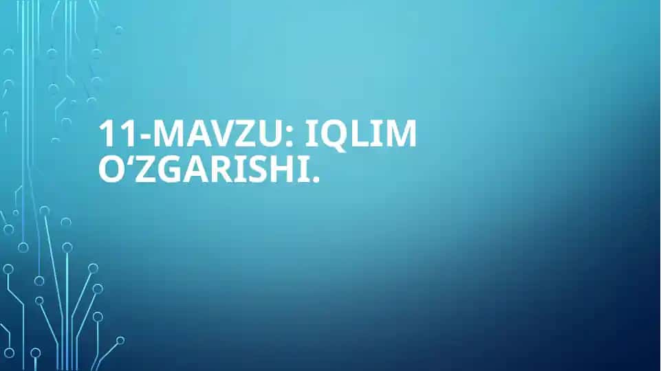 Iqlim O'zgarishi