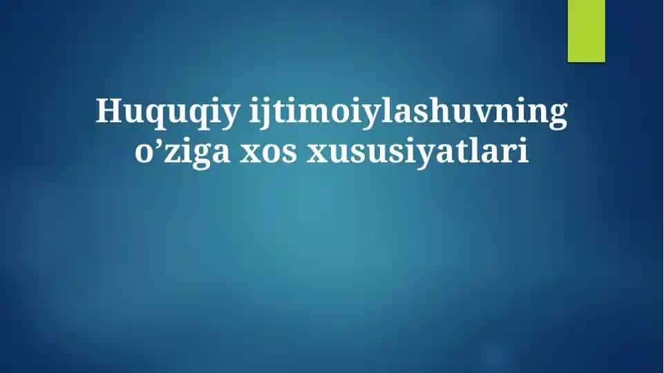 Huquqiy sotsializatsiya