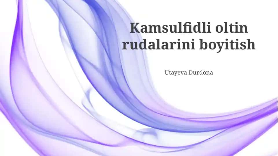 Kamsulfidli oltin rudalarini boyitish