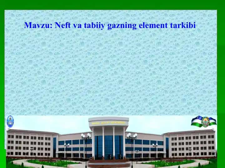 Neft va tabiiy gazning element tarkibi