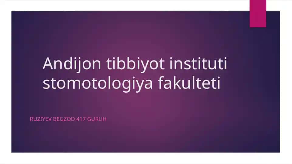 Stomatologiya fakulteti