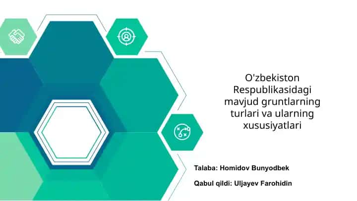 O'zbekiston Respublikasidagi mavjud gruntlarning turlari va ularning xususiyatlari