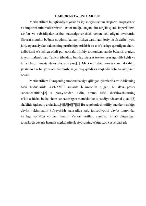 Merkantilizm