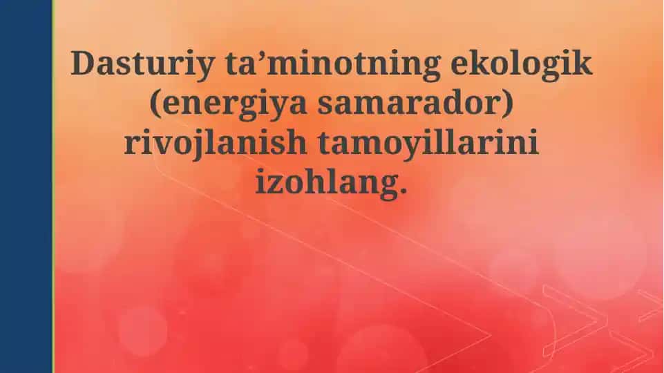 Ekologik toza dasturiy ta'minot