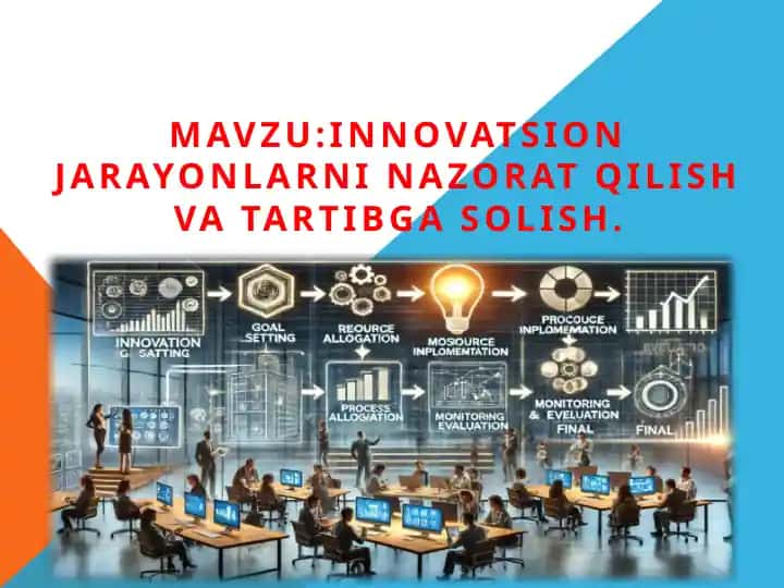 Innovatsion jarayonlarni nazorat qilish va tartibga solish