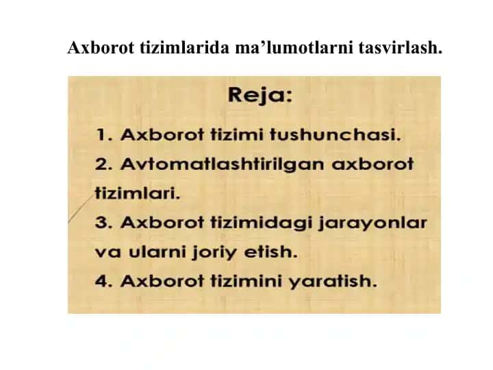 Tizim (Sistema)