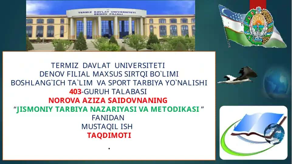 Jismoniy sifatlarni rivojlantiruvchi harakatli o‘yinlar